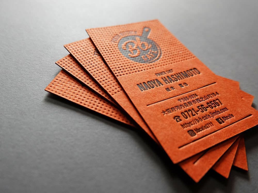 北摂活版名刺デザイン_吹田市江坂のデザイン事務所